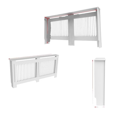 Cubierta para radiador en salas de estar y pasillos con panel decorativo ocultador