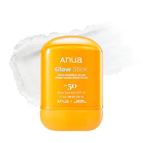 Image of Anua Invisible Glow Sun Stick, SPF 50, Broad Spectrum UV Protection, Lightweight Sheer Finish for All Skin Types, No White Cast, Easy Reapplication, Kpop Demon Hunters, Korean Skincare, 0.61 oz