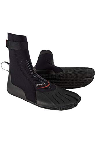 O'Neill Heat 3mm Split Toe Neoprene Boot with Textured Rubber Sole for Cold Water Surfing, Paddleboarding, Snorkeling, and Any Water Activities, Black, 13