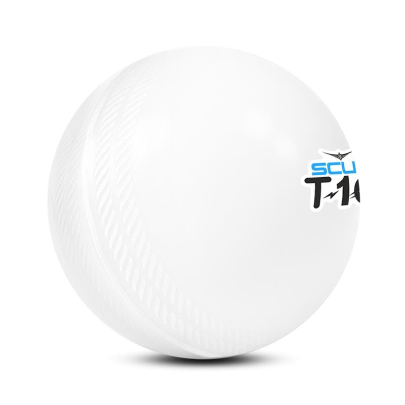 Image of SCUD T10 PVC Wind Ball for Practice | Indoor & Outdoor Soft Training Cricket Ball for Coaching & Daily Practice | Lightweight 80-85 g Durable PVC Construction (Pack of 6pc Balls, White)