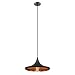 Globe Electric 1-Light Flat Modern Industrial Pendant, Oil Rubbed Bronze, Gold Inner Finish, 63872