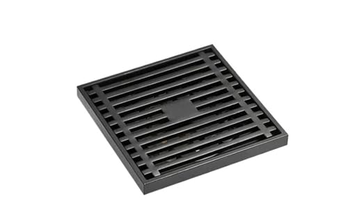 Drain de douche carré noir mat 10cm déodorant facile à poser