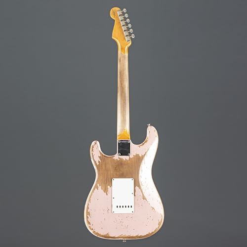 Fender ’63 Stratocaster Super Heavy Relic RW Shell Pink #133070 – Guitare Électrique - Les Beatles, Paul McCartney, John Lennon, RIngo Starr, George Harrison Fender '63 Stratocaster Super Heavy Relic RW Shell Pink #133070 - Guitare Électrique – Image 4