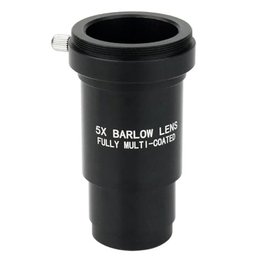 Lente Barlow 5X para telescopios astronómicos con adaptador de 1,25 pulgadas