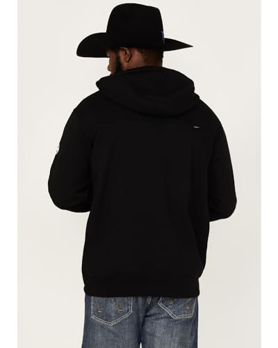 HOOEY Men's Tres Logo Hooded Sweatshirt Black X- US4