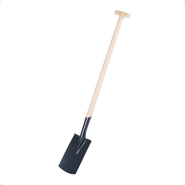 REKORD Qualität in Ihrer  Rekord Damenspaten (Stahl, pulverbeschichtet) mit 85 cm T-Stiel aus Buchenholz, Arbeitsbreite 16 cm, Gewicht 1,6 kg, Gärtnerspaten, für leichtes Umgraben von schweren Böden — Spaten