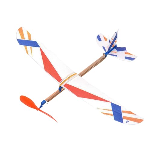 Gummiband, Flugzeugspielzeug, aerodynamisches Design, einfache Montage, langlebige Materialien, Langer Flug, motorisiertes Flugzeug für Outdoor-Camping, Garten, Geburtstagsgeschenk für Kinder