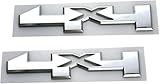 2 Pack 4 x 4 Door Emblems 3D Badge 4x4 Nameplate Compatible with Sierra 1500 2500Hd 3500Hd SUV Truck (Chrome)