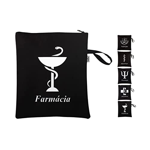 Porta Jaleco necessaire organizador bolsa unissex - Diversas Profissões (FARMÁCIA)