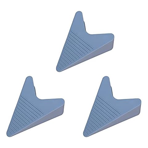 3 PCS Door Wedge Rubber, Door Stopper, Heavy Duty Slip-Resistant and Stackable Door Holders Door Block Wedges for Tiles, Carpet, Wood, Cement Cover