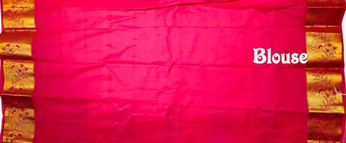 Image of VFCollections Women's Kanchipuram Silk Saree With Blouse Piece