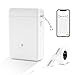 LFPERT Label Maker Machine with Tape - HP2 Portable Bluetooth Label Printer for Storage, Office, Home, Mini Smart Phone Handheld Sticker Printer with Multiple Templates Font Icon (White)
