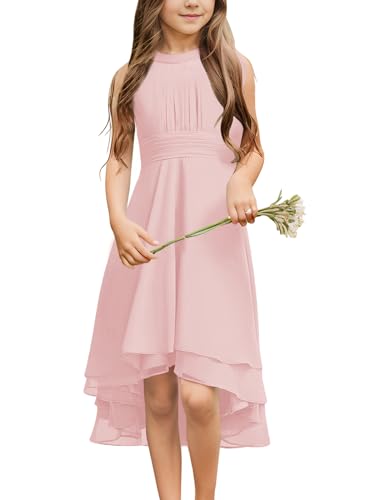Chiffon Flowy Asymmetrical Dresses for Flower Girls