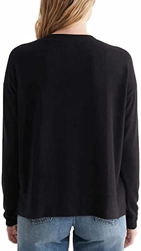 Lucky Brand Womens Long Sleeves Cozy Crewneck Sweatshirt American Navy #TOP2