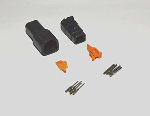 Deutsch DTM Black 4-pin Connector Kit with 20 Gauge Solid Contacts