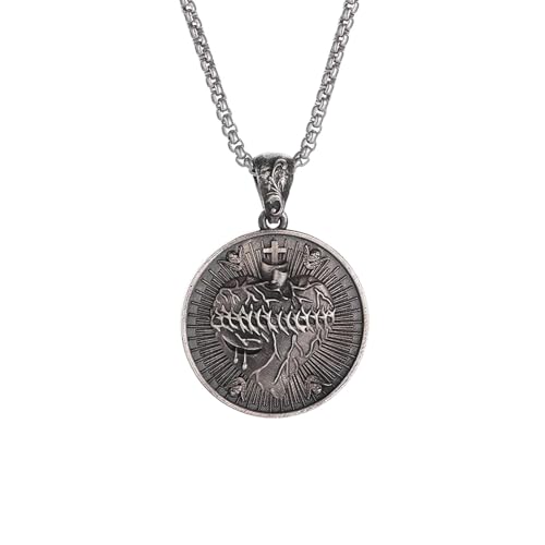 Collier croix gothique pendentif cœur rétro idée cadeau unisexe