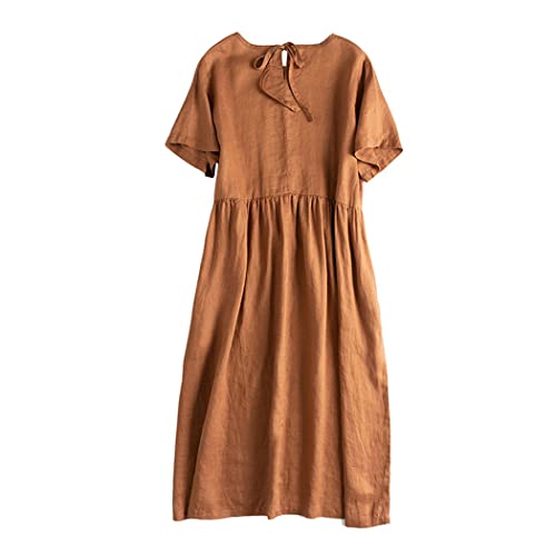 Robe d'été en coton et lin fluide et légère pour éviter la chaleur