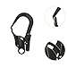 Menolana Locking Snap Hook Auto Locking Carabiner Harness Hook Hardware Clip Spring Snap Hook for Hiking Camping Mountaineering, Black