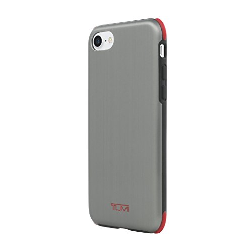 Incipio Tumi protección Caso para iPhone 7u00a0u0096u00a0Cepillado Gris/Rojo