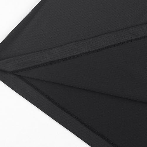 YCHSXAIZ Camisetas atléticas de la Malla de los Hombres con el Cuello en V Partido para el Levantamiento de Pesas del Entrenamiento del Gimnasio Color Black Size S