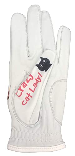 Giggle Golf Women's Golf Glove (Medium, Worn On Left Hand, Cat) #TOP1