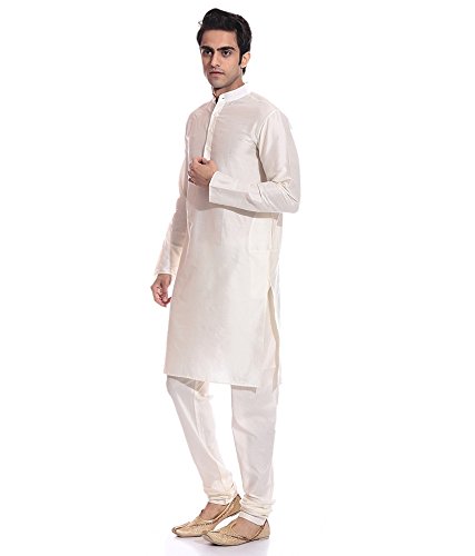 Kurta churidar para hombre túnica de mezcla de seda Royal Kurta ropa tradicional 2