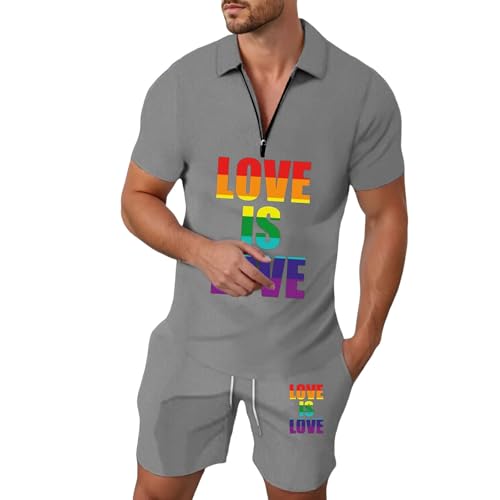 Ensemble 3D homme idéal pour les vacances d'été short et haut manches courtes