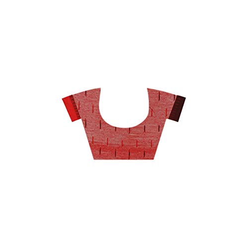 Image of WoodenTant Women's Cotton Silk Saree with Blouse Piece