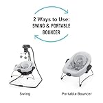 Graco Simple Sway 2-in-1 Swing and Bouncer with Removable Swing Seat and 6 Swinging Speeds for Toddler Swing Seat and Swing Chair - Emersyn - Image 3