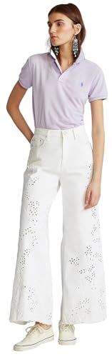 Image of Polo Ralph Lauren Women's Classic Fit Mesh Polo Shirt, Lavender, X-Small, Rl Lavender.