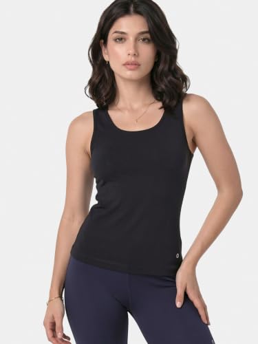 Image of Enamor E025 Essentials Stay New Slim Fit Soft, Naturally Breathable Cotton Fabric Tank Top For Women