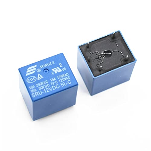 Relé SRU-12VDC-SL-C con conmutación de 10A 250VAC de 5 pines 3