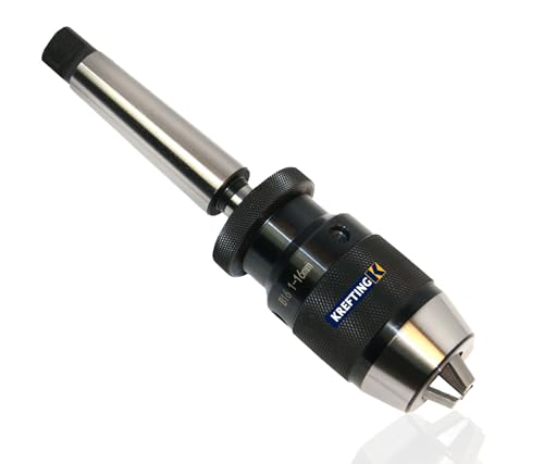 Bohrfutter Schnellspannbohrfutter B16 3-16 mm + MK2 Kegeldorn mit Austreiblappen Präzisionsbohrfutter KREFTING TOOLING