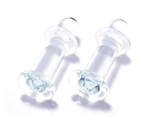 [フロム ダ ファクトリー] 強化ガラスリテーナー 2本セット 20G 18G 16G 14G 12G 10G 8G 軟骨ピアス ボディピアス ピアス 金属アレルギー つけっぱなし セカンドピアス 透明ピアス トラガス ヘリックス へそピアス コンク イヤーロブ 眉ピアス ガラス リテーナー (8G, 全長14mm,カラー クリア)