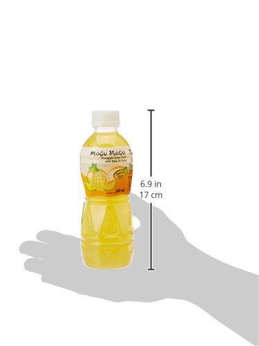 Image of Mogu Mogu Pineapple Juice Drink with Nata de Coco Jelly 320ml (Pack of 18)| Refreshing Tropical Thai-Made Sip & Chew Beverage.