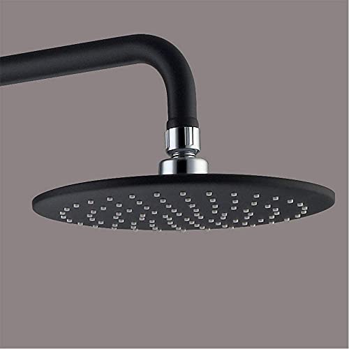 Ensemble de douche noir mat mitigeur mural double commande chaude et froide