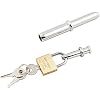 TERNENCE Small Keyed Padlocks Metal Locker Lock Solid Brass Securing Luggage, Gym Lockers with 3 Key S004 2pack