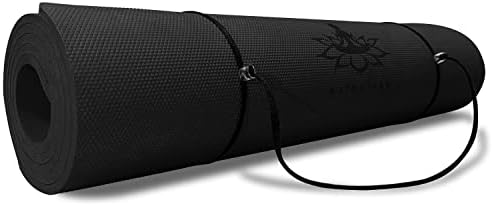 Hatha Yoga Thick TPE Yoga Mat 72"x 27"x1/3 inch Non Slip Eco Friendly Exercise Mat for Yoga Pilates & Floor Workouts (black)
