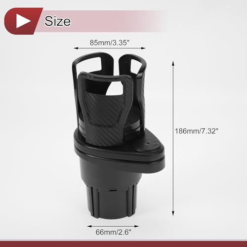 Portavasos para auto giratorio 2 en 1 negro carbono miniatura 7