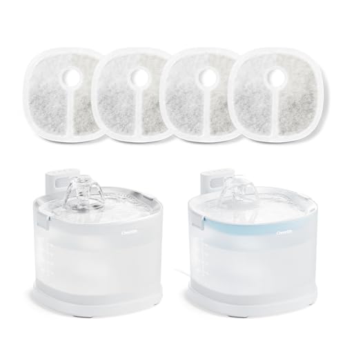 Cheerble Pumpless Pet Water Elfin Fountain E1/E1+/D1/D1PRO Replacement Filter-4-Pack