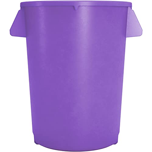 Image of SPARTA Bronco Round Waste Bin, Trash Can with Handles for Garbage or Recycling, 20 Gallon Capacity, Purple
