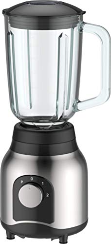 Comelec Batidora de Vaso BL7156, 2 veloc + Pulse, Base Acero INOX, picahielos, 600W