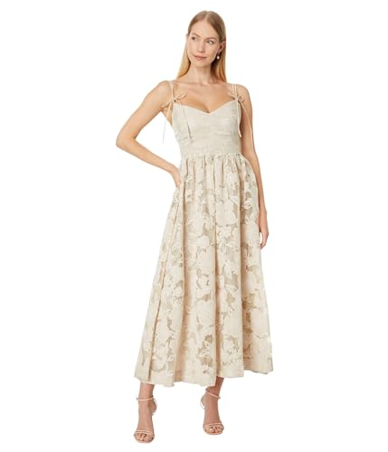 En Saison Women's Jenna Midi Dress, Natural at Amazon Women's Clothing store