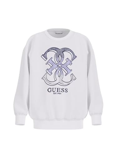 Sweat-shirt GUESS pour fille blanc en coton confortable