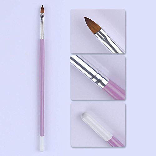 7 Stücke Nail Art Pinsel Set Rosa Griff UV Gel Lack Acrylmalerei Liner Pen Nagelhautentferner Maniküre Kit Praktisch und… – Bild 3