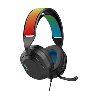 JLab Nightfall Gaming Headset with Near-Field Directional Flip-to-Mute Rotating Boom Mic, 50mm Drivers and Sound Isolating Inner Shelf, Wired 3.5mm for PC, PS5, PS4, Xbox Series X/S, Xbox one, Switch