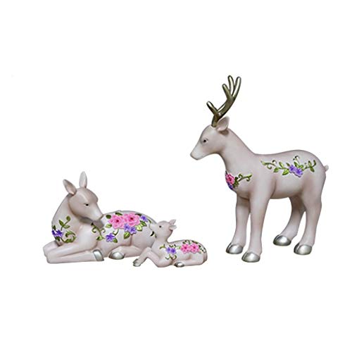 Ornements une famille de trois cerfs déco salon moderne