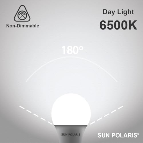 SUN POLARIS E27 Led Bulb, Daylight 6500k 40w Equivalent 4.9 Watt Lightbulbs - Image 2