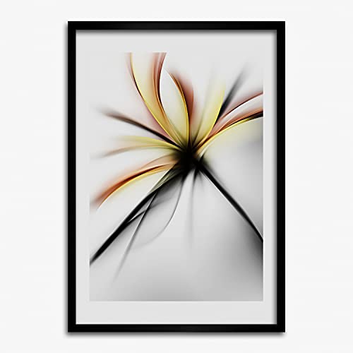 Cadre photo 50x70 cm pour habiller un mur vide avec une peinture moderne de fleur abstraite