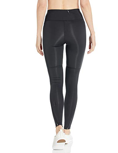 Craft Women's Lumen Urban Run Reflective Wide Waistband Running Tights, Black/Silver, Medium #TOP2